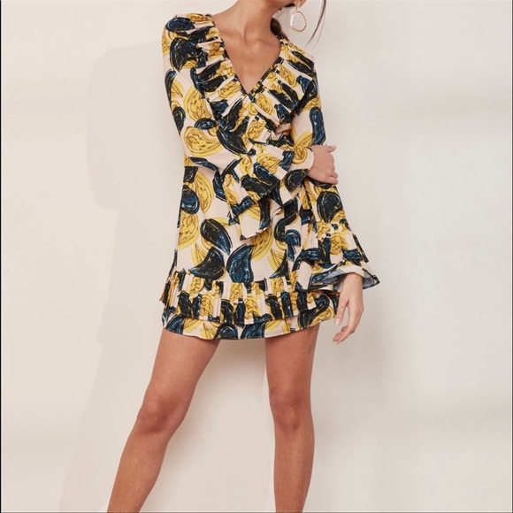 C/MEO Collective Island Time Temptation Blush Paisley Collection Wrap Dress - Picture 2 of 9